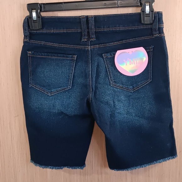YMI Girl (8) Girls Distressed Midi Short - Picture 3 of 3